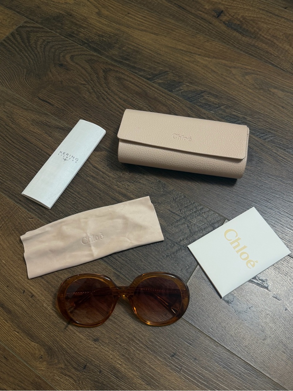 Chloé Pale Blush Sunglasses with Matching Case